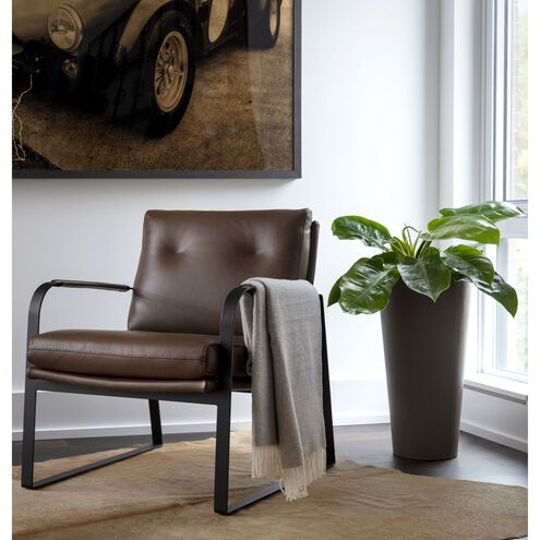 Sterling Missouri Mahogany Leather Lounge Chair